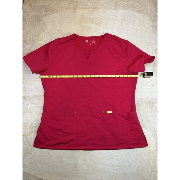 Figs Scrub Top Women’s XL Shocking Pink Threads For Threads 4 Pocket Size - Picture 3 of 11